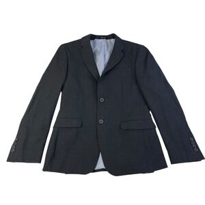 Egara Skinny Fit Stretch Blazer Charcoal Gray 36 Short Mens Suit Jacket